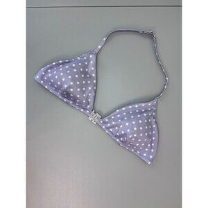 Victoria's‎ Secret women's XXL purple white dot bling halter triangle bikini top